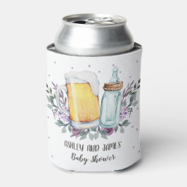 Porta-lata Bebê está criando Chá de fraldas, frasco de cervej