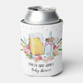 Porta-lata Bebê está criando Chá de fraldas, frasco de cervej