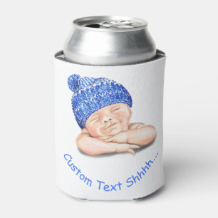 Porta-lata Bebê feliz sorridente e bonito - Personalizar