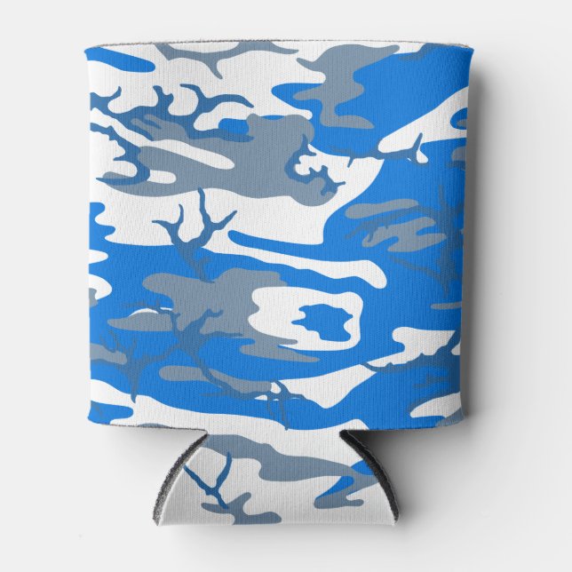 Porta-lata Bebida Azul Camo De Água Gelo Cozy (Frente)