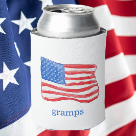 Porta-lata Bebida Patriótica com Bandeira Americana Personali