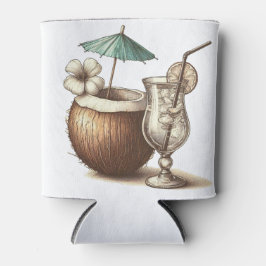 PORTA-LATA BEBIDAS DE VERÃO TROPICAL BOHO E COCO