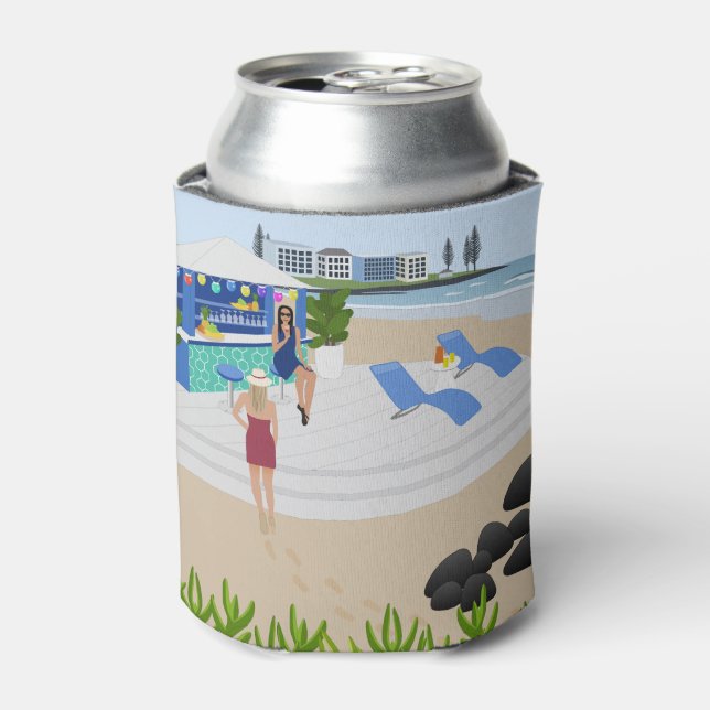 Porta-lata Bebidas no Bar de Praia (Can Front)