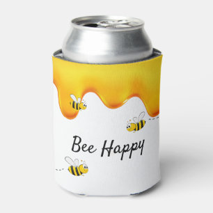 Porta-lata Bee Happy Bonitinha Bumble Bee Derramando mel