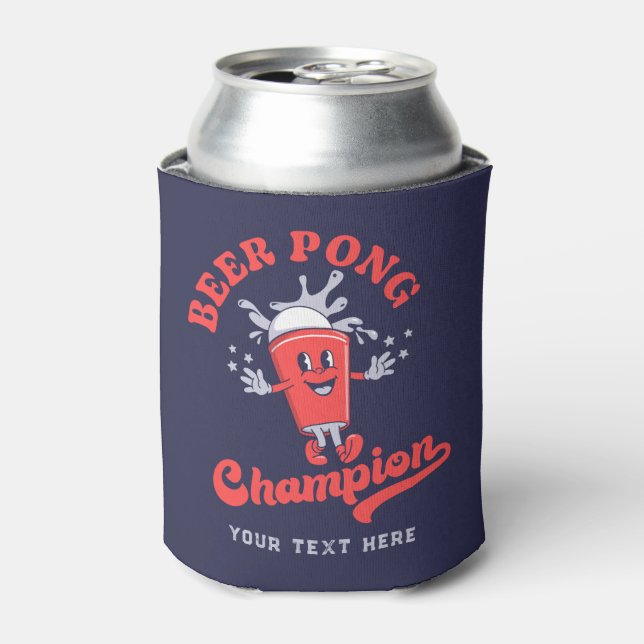 Porta-lata Beer Pong Champion Engraçado Jogo de Bebendo (Can Front)