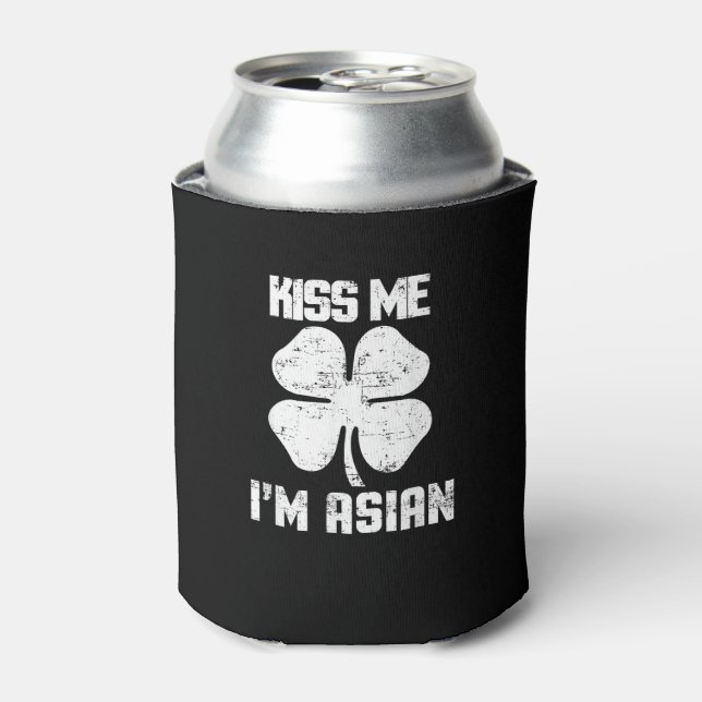 Porta-lata Beije-Me Como Rua De Camisas Asiáticas. (Can Front)