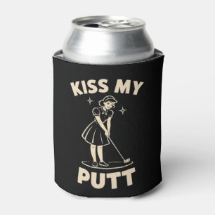 Porta-lata Beije Meu Putt Retro Vintage 1940 Amantes de Golfe