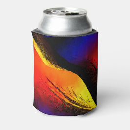 Porta-lata Bela Abstrato de Arte em Fundo Escuro