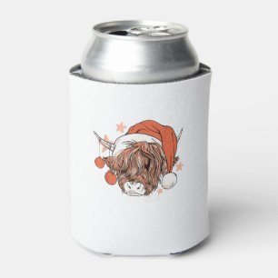 Porta-lata Bela Vaca Natal Papai Noel Engraçado Festivo