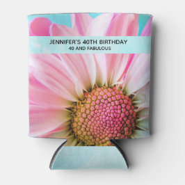 Porta-lata Belo Flor Rosa Fecha o aniversário de 40 anos de F