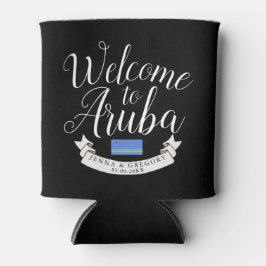 Porta-lata Bem-vindo a Aruba | Personalização de Casamento de
