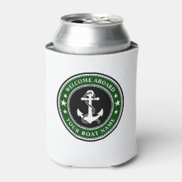Porta-lata Bem-vindo a bordo do seu nome de barco Anchor Star