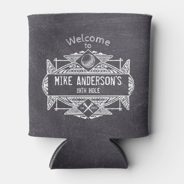 Porta-lata Bem-vindo ao 19º Buraco (Frente)