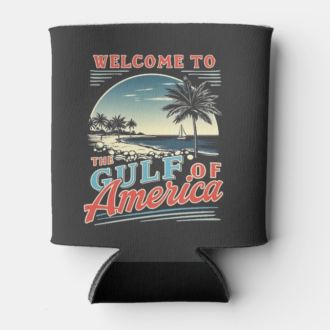 Porta-lata Bem-vindos ao Golfo da América Trump (Frente)