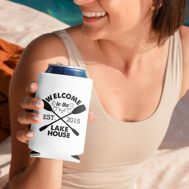 Porta-lata Bem-vindos ao Lago House | Pás Russas (Criador carregado)