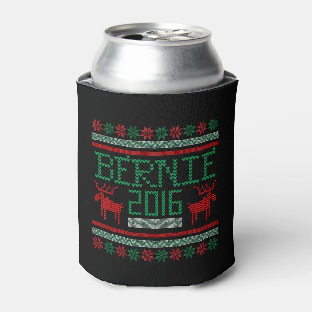 Porta-lata Bernie Sanders 2016 Presidente Ugly Holiday Sweate (Can Front)
