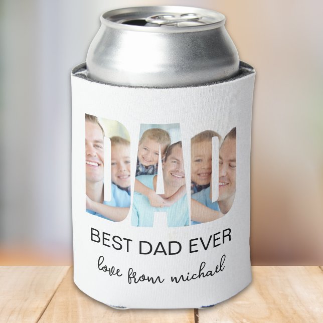 Porta-lata Best Dad Ever Photo Letter (Criador carregado)