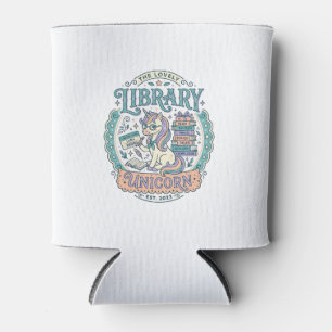 Porta-lata Biblioteca de Unicórnio Camiseta Gráfica Caprichos