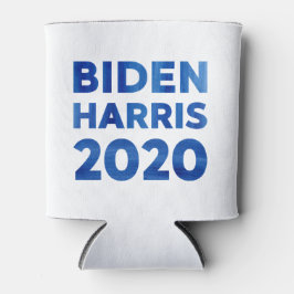 Porta-lata Biden Harris 2020 - texto azul de aquarela