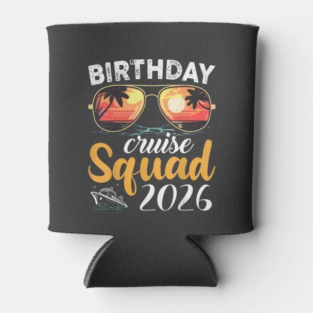Porta-lata Birthday Cruise Squad 2026 Family Cruise Vacation (Frente)