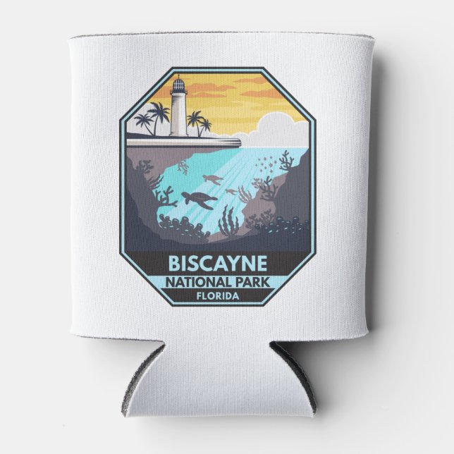 Porta-lata Biscayne National Park Florida Emblem (Frente)