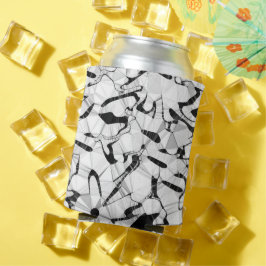 Porta-lata Black and White in Motion Can Cooler