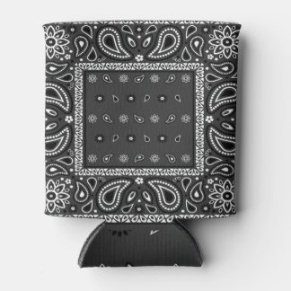 Porta-lata Black Paisley Bandana Birthday Hip Hop Rap Scarf