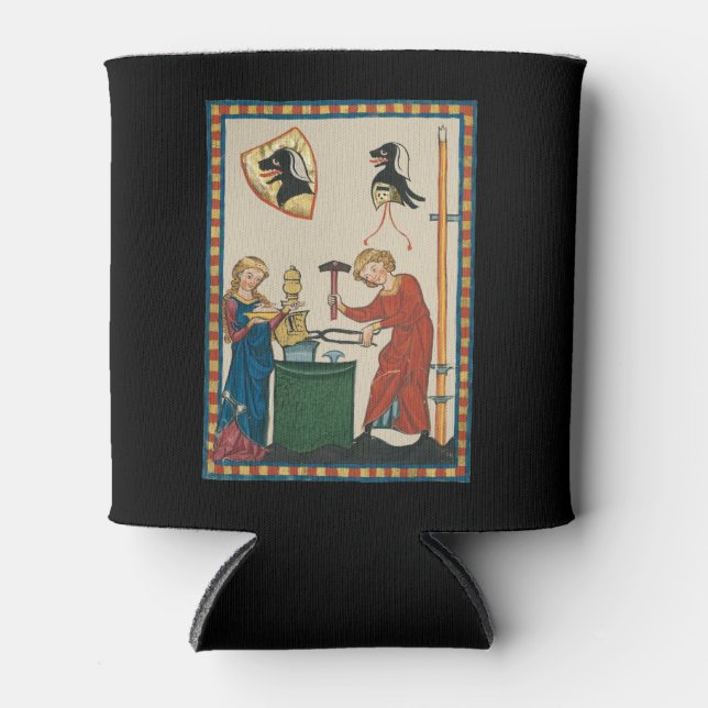 Porta-lata Blacksmith Forging Helmet Medieval Art (Frente)