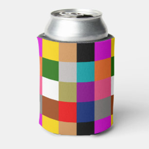Porta-lata Blocos de Cor Coloridos e Destacados Padrão de Des