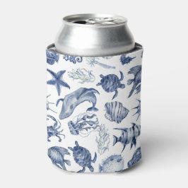 Porta-lata Blue Coastal Wedding