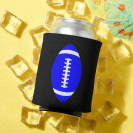 Porta-lata Blue Football Fan Game Day Beer Can Koozie