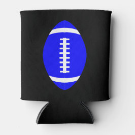 Porta-lata Blue Football Fan Game Day Beer Can Koozie