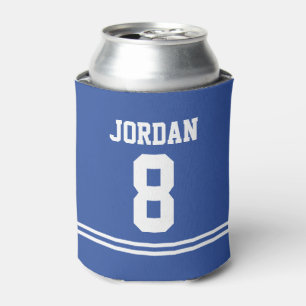 Porta-lata Blue Football Jersey - Festa de aniversário do te