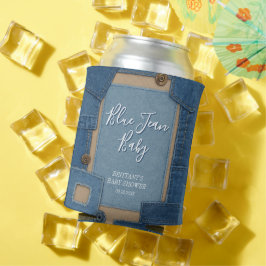 Porta-lata Blue Jean Baby Denim Baby Shower