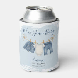 Porta-lata Blue Jean Chá de fraldas Denim Baby