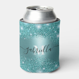 Porta-lata Blue Metal e Glitter