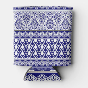 Porta-lata Blue Oriental Elegance: Conjunto de Patches do Fil