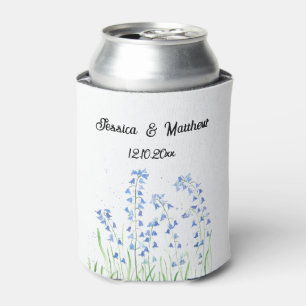 Porta-lata Bluebells Blue floral Watercolor Casamentos