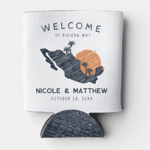 Porta-lata Boas-vindas ao Mapa de Marinhos do México Riviera 