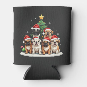 Porta-lata Boate de Natal Árvore Santa Hat Puppy Amantes