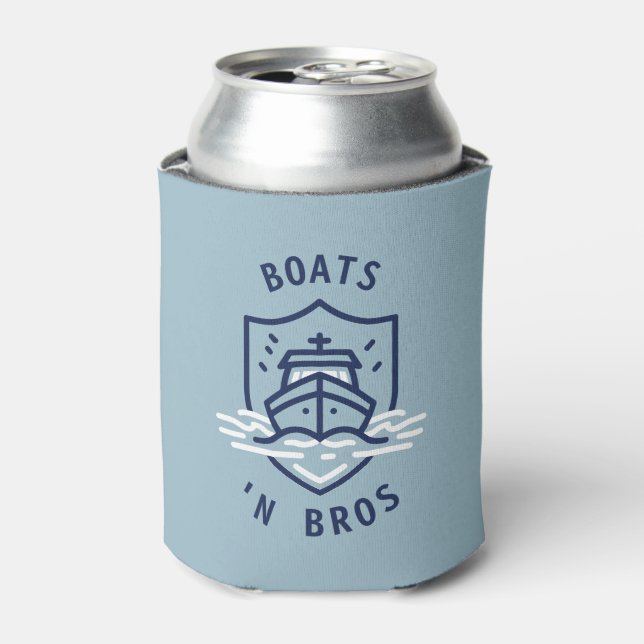 Porta-lata Boats N Bros Bachelor Party Favor Blue (Can Front)