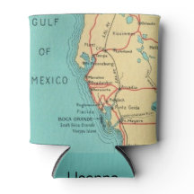 Boca Grande. Useppa Mapa de Isolante para Lata
