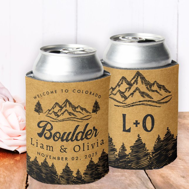 Porta-lata Boder Colorado Wedding Minimalista Welcome (Criador carregado)