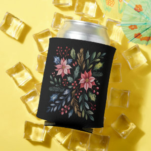 Porta-lata Boho Floral Natal Férias Inverno Fofo Férias 