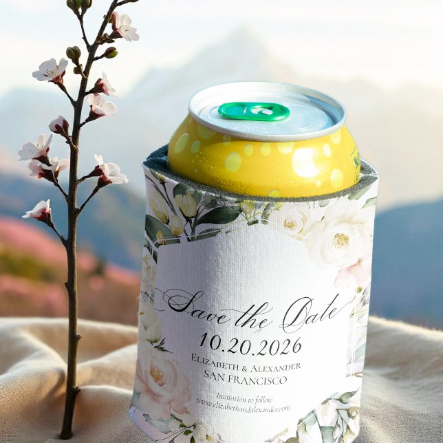 Porta-lata Boho Greenery Floral Frame Wedding (Criador carregado)