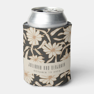 Porta-lata Boho Moderno Botânico Negra Casamento Personalizad