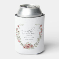 Boho Winter Greenery Red Floral aniversário de 40 