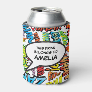 Porta-lata Bolha de Fala Personalizada Divertida Moderna Colo