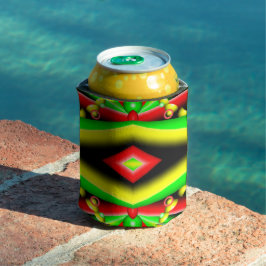 Porta-lata Bolhas Amarelas Vermelhas Verdes E Abstrato de Art