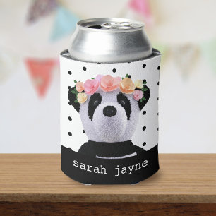 Porta-lata Bolinhas de Panda Personalizada pode resfriar